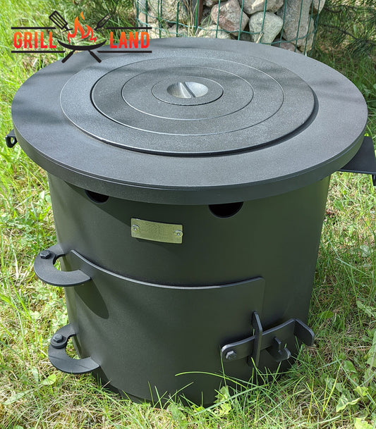 Стальная варочная поверхность Grill-Land с чугунными кольцами - конфоркой