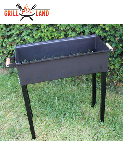 Holzkohlegrill, Schaschlik, Mangal, "Grill-Land", BBQ, Stahl 3 mm