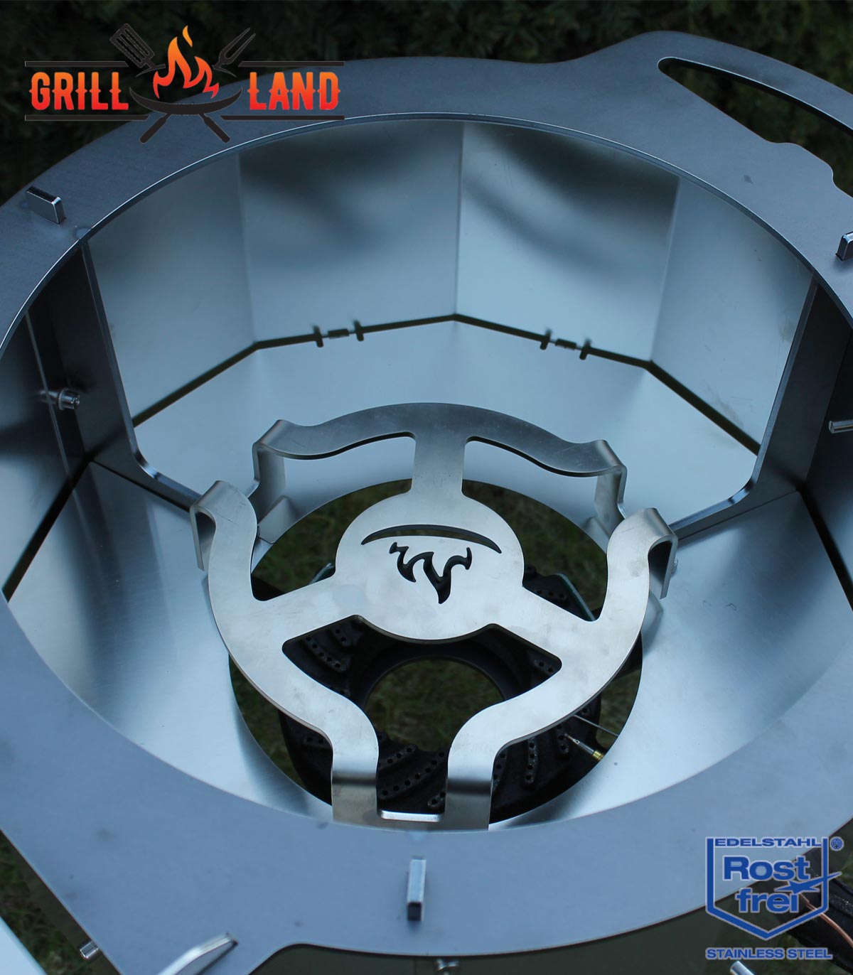 Адаптер из нержавеющей стали для газовой печи Grill-Land Tagan, предназначенный для афганского казана и голландских печей.