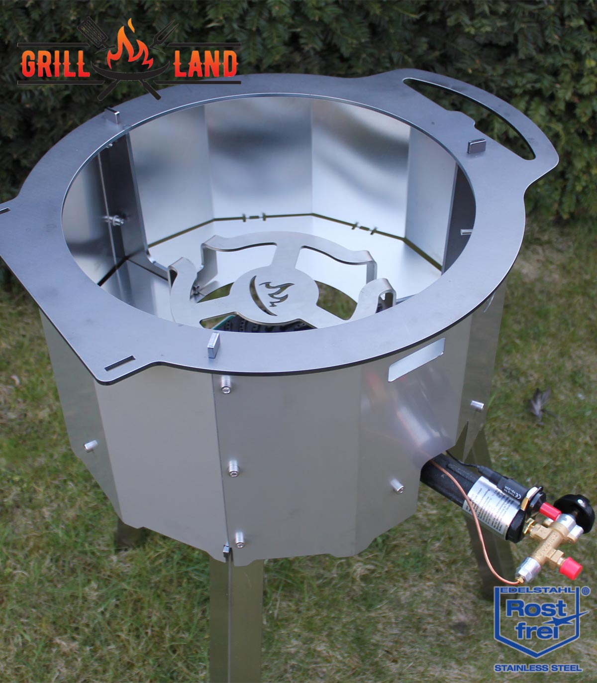 Адаптер из нержавеющей стали для газовой печи Grill-Land Tagan, предназначенный для афганского казана и голландских печей.