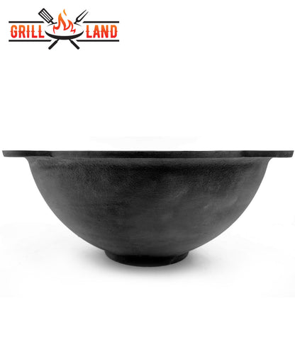 Казан узбекский, азиатская чаша, 10 литров, чугунный, с алюминиевой крышкой, плоское дно