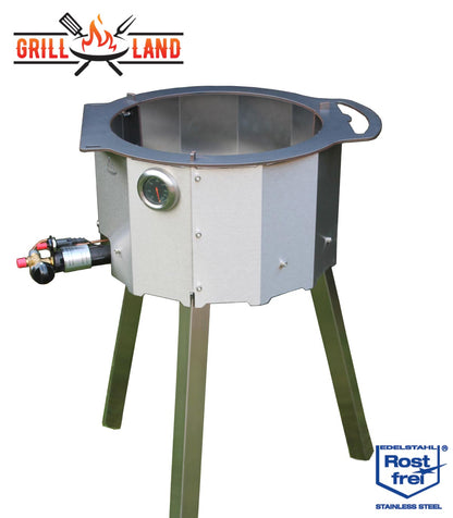 Feuerofen Utschak mit 3-Fuß Hockerkocher, Gaskocher Tisch, Tagan GLTG-38S