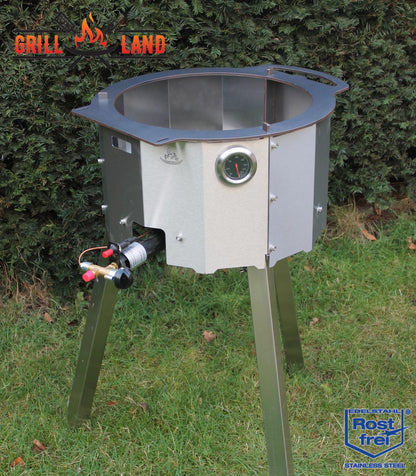 Feuerofen Utschak mit 3-Fuß Hockerkocher, Gaskocher Tisch, Tagan GLTG-38S