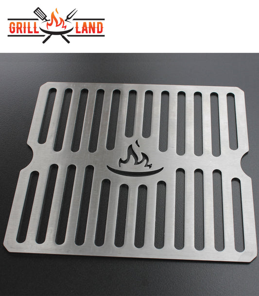 Решетка для гриля из нержавеющей стали, подходит для дизайнерского мангала-гриля Grill-Land, состоит из двух частей.