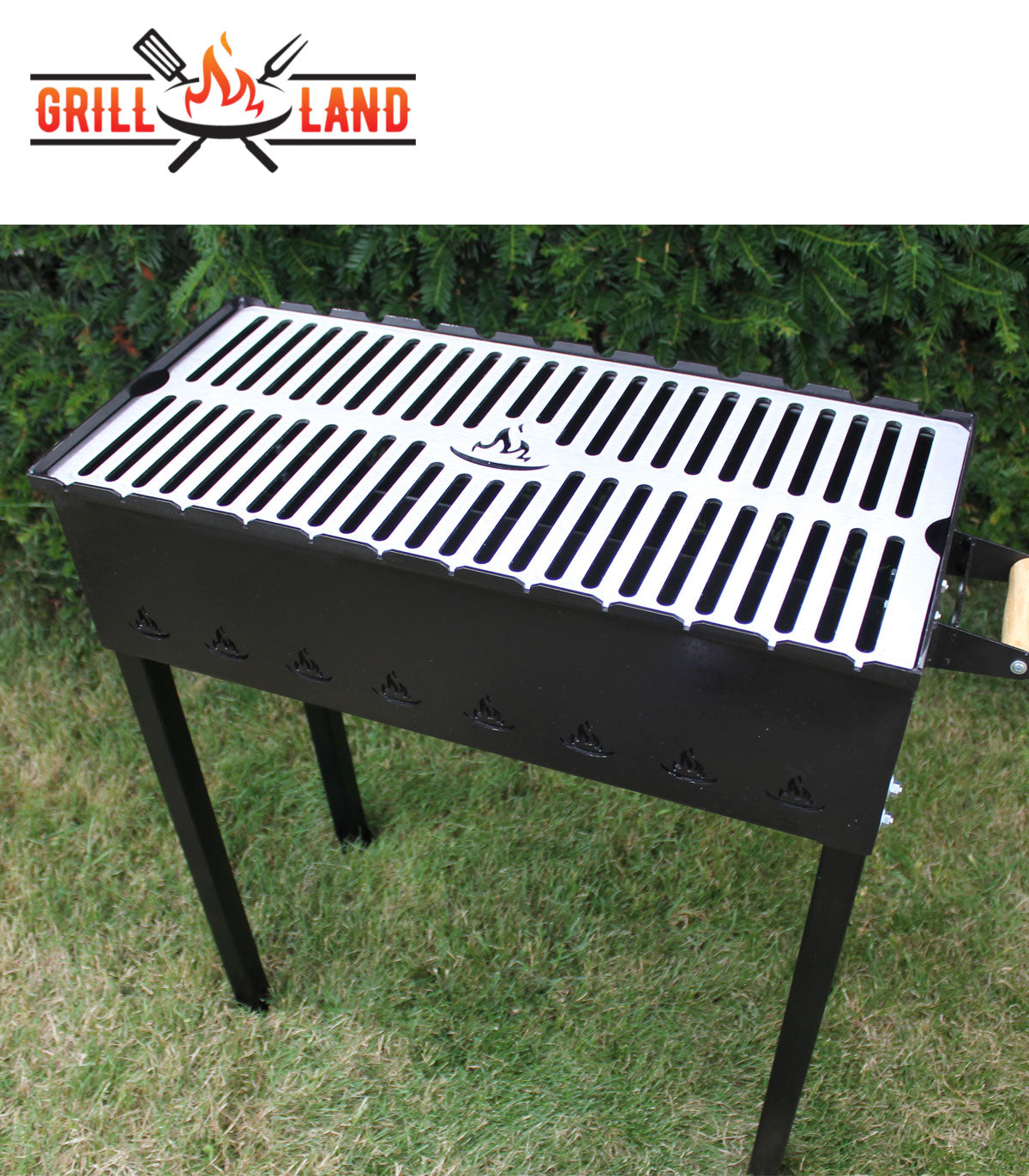 Edelstahl Grillrost passend zum Design-Holzkohlegrill Grill-Land