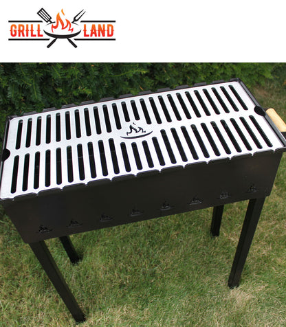 Edelstahl Grillrost passend zum Design-Holzkohlegrill Grill-Land