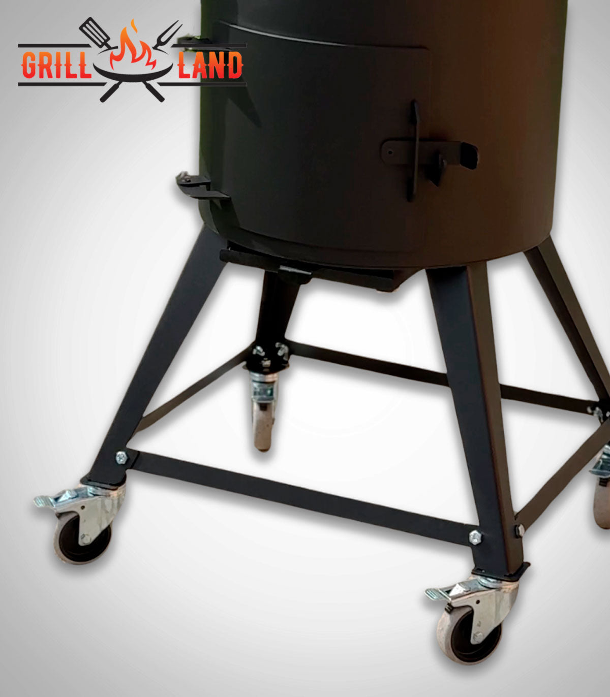 Печь / учак на дровах, класса PREMIUM, дымоход из нержавеющей стали, 2 деревянные полки, диаметр 36 см, для казанов 8 – 10 литров, сталь 3 мм