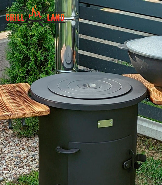 Стальная варочная поверхность Grill-Land с чугунными кольцами - конфоркой