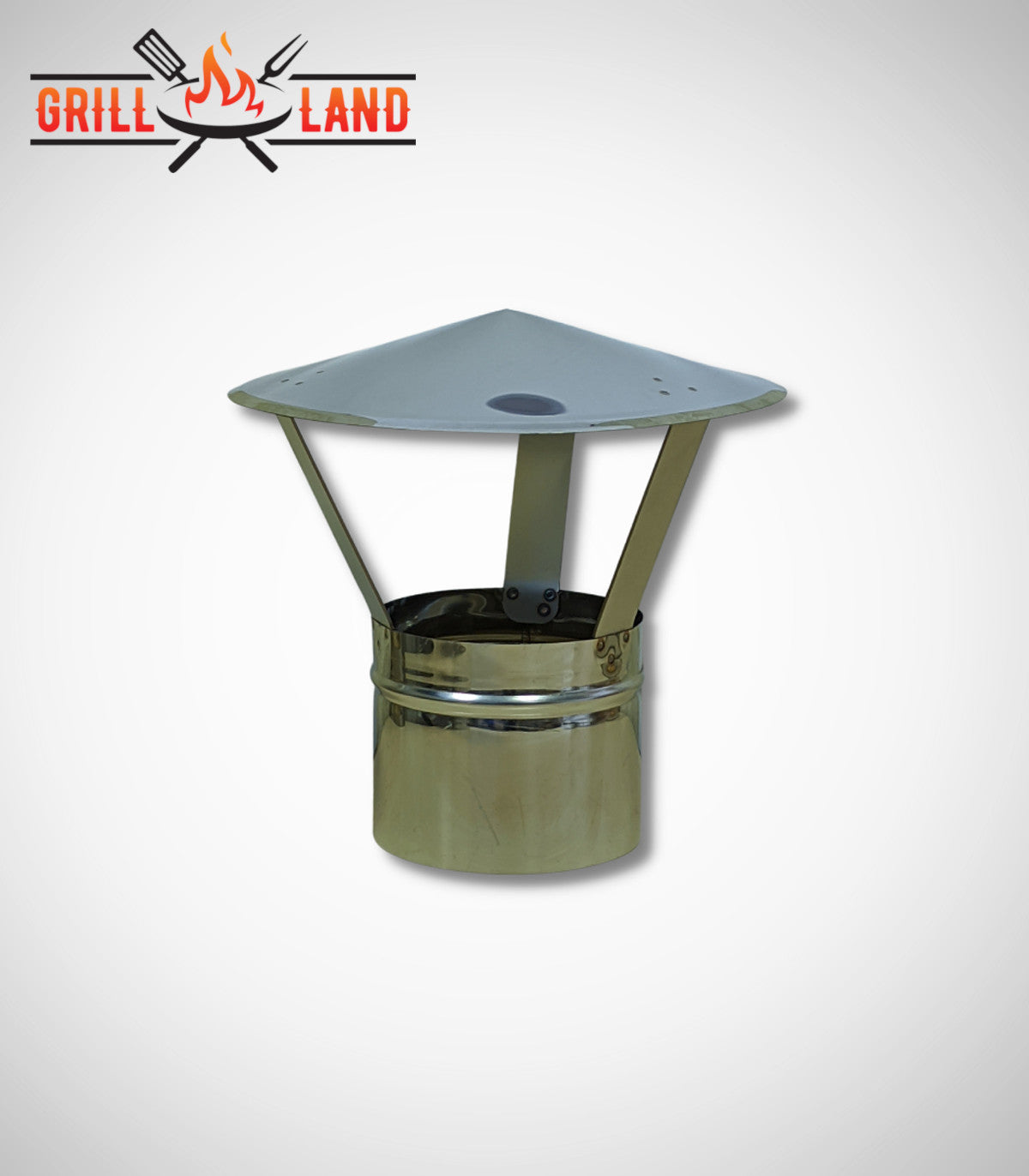 Дождезащитный колпак для дымохода из нержавеющей стали, диаметр 11,6 см, высота 22 см – всепогодная защита для дымохода.