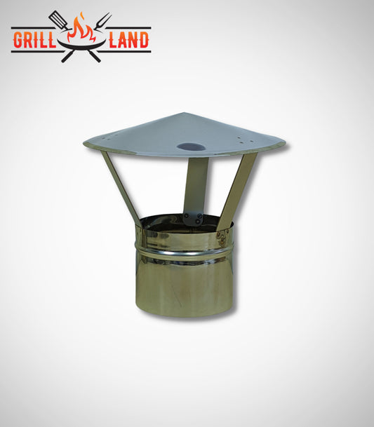 Дождезащитный колпак для дымохода из нержавеющей стали, диаметр 11,6 см, высота 22 см – всепогодная защита для дымохода.