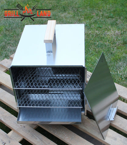 Tragbare Räucherkammer 45L aus rostfreiem Stahl Grill-Land