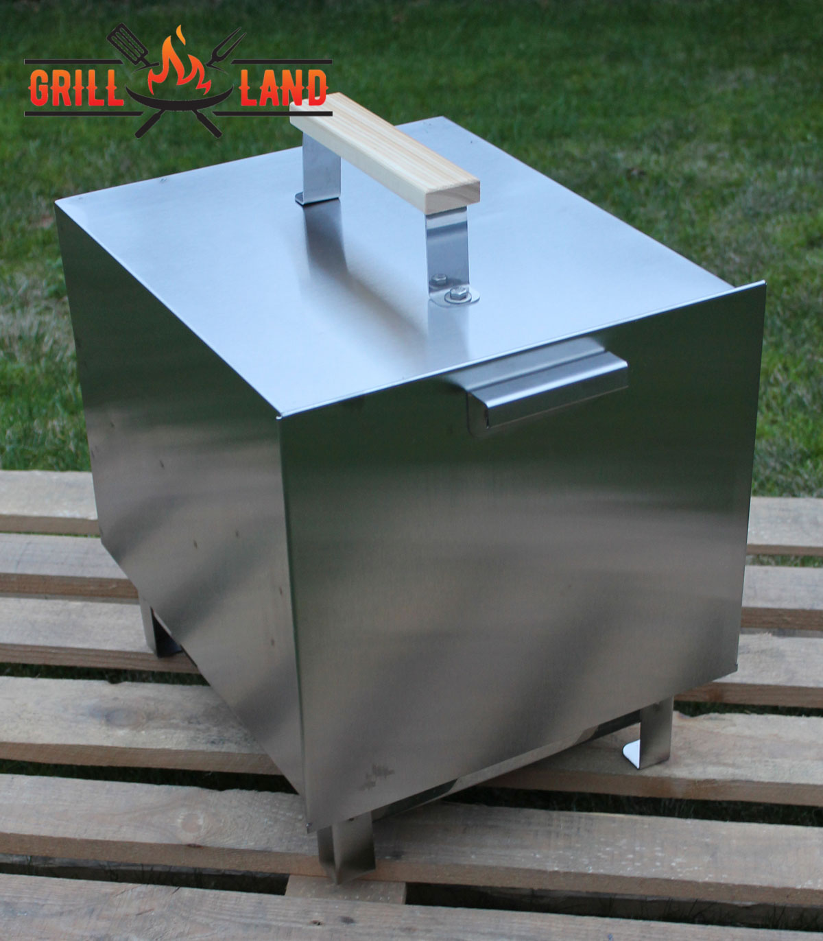 Tragbare Räucherkammer 45L aus rostfreiem Stahl Grill-Land