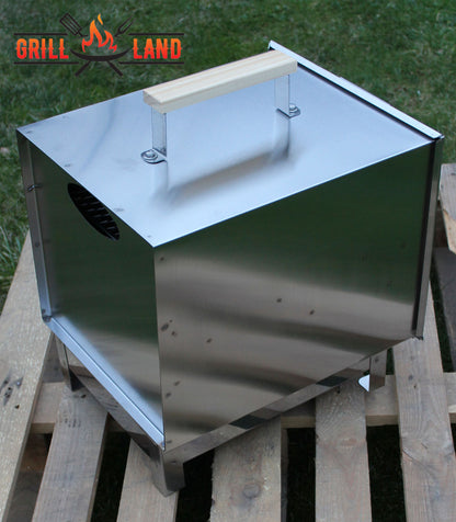 Tragbare Räucherkammer 45L aus rostfreiem Stahl Grill-Land